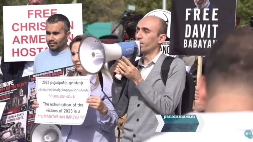 Former Artsakh official criticizes Armenia's democratic record at protest