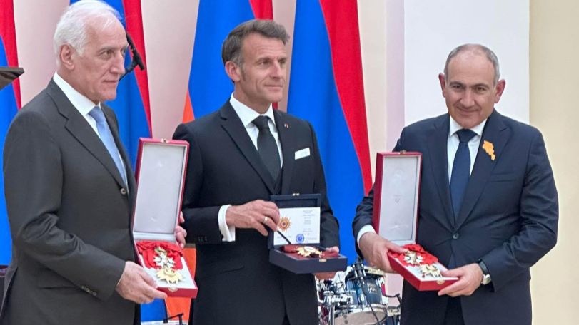 Ֆրանսիայի նախագահ Էմանուել Մակրոնը պարգևատրվել է ՀՀ Փառքի շքանշանով