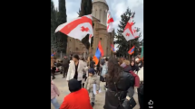 Վիրահայերը բողոքի ակցիա են անցկացնում ի պաշտպանություն Եկեղեցու և Վեհափառի
