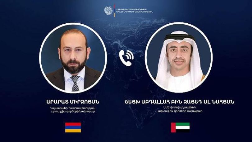 Արարատ Միրզոյանը հեռախոսազրույց է ունեցել ԱՄԷ-ի փոխվարչապետ, ԱԳ նախարարի հետ