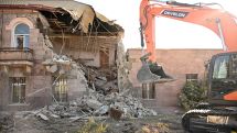 Azerbaijan demolishes Artsakh Foreign Ministry building