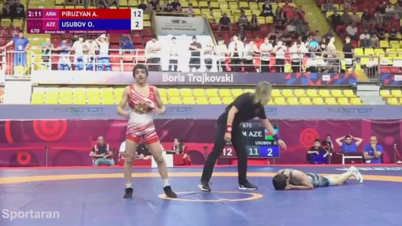 Armenian wrestler beats Azeri rival to win bronze at European Championships