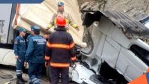 Քաջարան-Մեղրի ճանապարհին բեռնատարից կայծեր են նկատվել, վարորդն արգելափակվել է