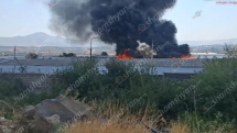 Massive fire erupts at poultry factory in Armenian village