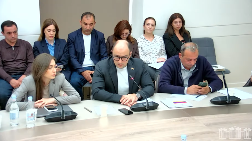 Armenian parliament committee debates opposition statement on 'national crisis'