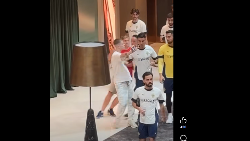 Ronaldo pushes away Armenian fan who wanted selfie
