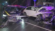 Drunk driver crashes Porsche into police car in Yerevan, injuring officer