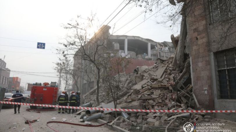 Yerevan building collapse triggers gas leak, one injured