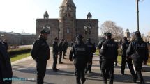 Large crowds gather outside Mother See of Holy Etchmiadzin