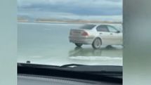 Водители-экстремалы в Армении: BMW по льду Севана и выезд на встречную полосу в Ереване