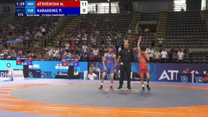 U17 World Championships: Armenian wrestler beats Turkish rival to win bronze