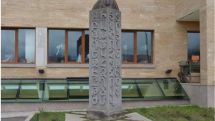 Monument to Armenian alphabet destroyed in Stepanakert