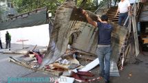 Ապամոնտաժվում են Աբովյան-Թումանյան խաչմերուկի հատվածի կրպակներները