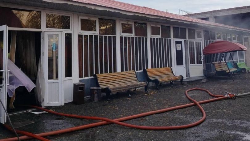 Пожар произошел в ресторанном комплексе в городе Севан