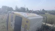 Զոլաքար-Վարդենիկ ավտոճանապարհին բախվել են «ՎԱԶ 2106»-ը և «Ford Transit»-ը․ վերջինը կողաշրջված հայտնվել է երթևեկելի գոտուց դուրս
