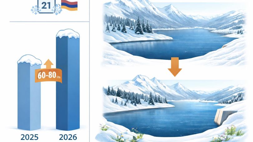 Snow cover in Armenian highlands significantly higher than last year