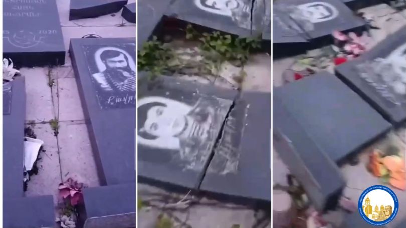 Cemetery of freedom fighters in Artsakh vandalized