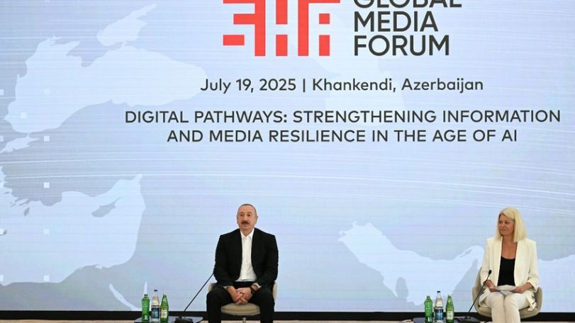 Oկnւպաgված Արցախում Ալիևի մասնակցությամբ գլոբալ մեդիա ֆորում է անցկացվում