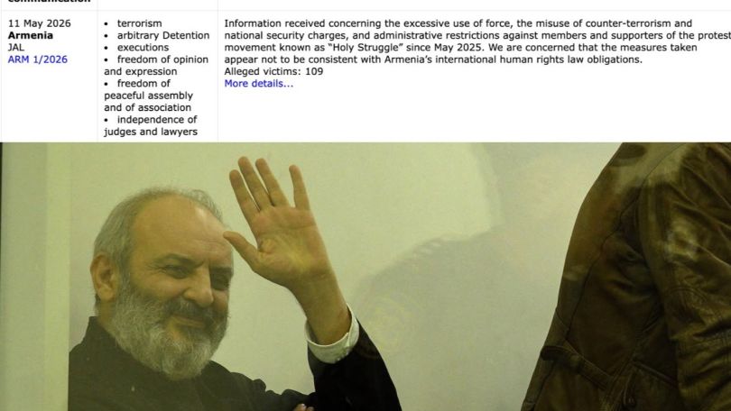 UN experts challenge Armenia over 'Holy Struggle' case, question terrorism charges