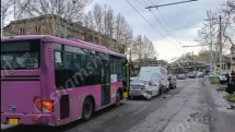 Bus involved in multi-vehicle crash in Yerevan