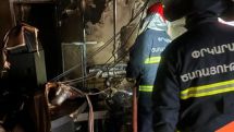 Пожар произошел на складе цеха по производству кофе в Ереване