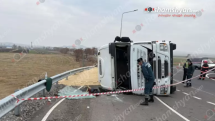 Շիրակում բեռնատար է շրջվել