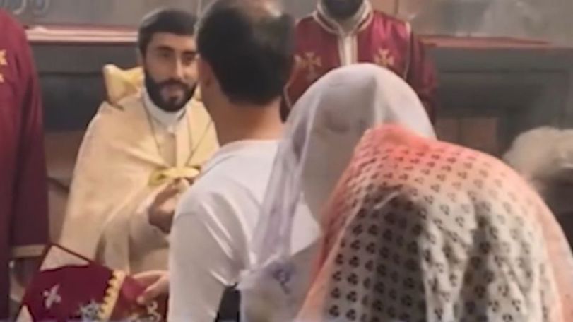 Man grabs Bible during service led by defrocked priest in Armenia