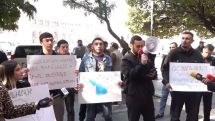 Young ARF activists protest outside Armenian government