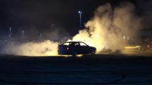 Водитель устроил дрифт и снес новогоднюю елку в казахстанском городе