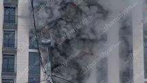 Fire breaks out at construction site in Abovyan