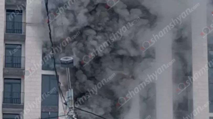 Fire breaks out at construction site in Abovyan