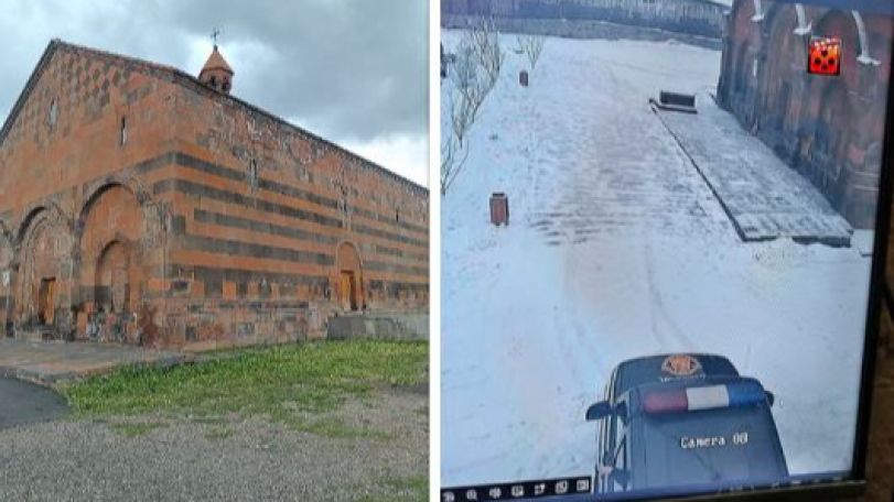 ԶՈւ Հոգևոր առաջնորդությանը պատկանող Քանաքեռի Սուրբ Աստվածածին եկեղեցին առավոտից հսկում է Ռազմական Ոստիկանության մեքենան. Պսակ քահանա Մկրտչյան