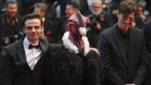 Bird man walks Cannes red carpet