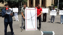 'Chained justice': Protest held outside Armenia's Constitutional Court