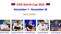 Armenia sends five GMs to FIDE World Cup