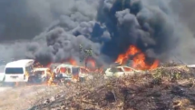 Около 700 авто сгорели во время крупного пожара на штрафстоянке в мексиканском Акапулько