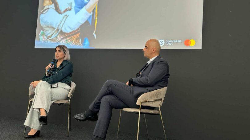 Ինեսսա Հայրապետյանը RiskX 2025 by Mastercard-ի շրջանակում ներկայացրել է Կոնվերս Բանկի փորձառությունը