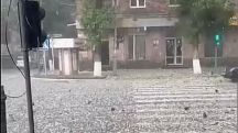 В Ванадзоре выпал сильный град
