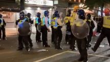 Police officer taken to hospital after clashes with Morocco fans in London