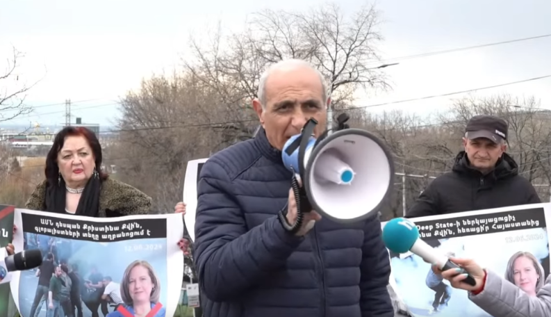 Protest held outside US Embassy in Yerevan