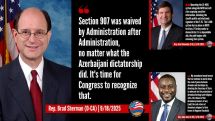 U.S. House Foreign Affairs Committee calls for release of Armenian prisoners, return of Artsakh Armenians
