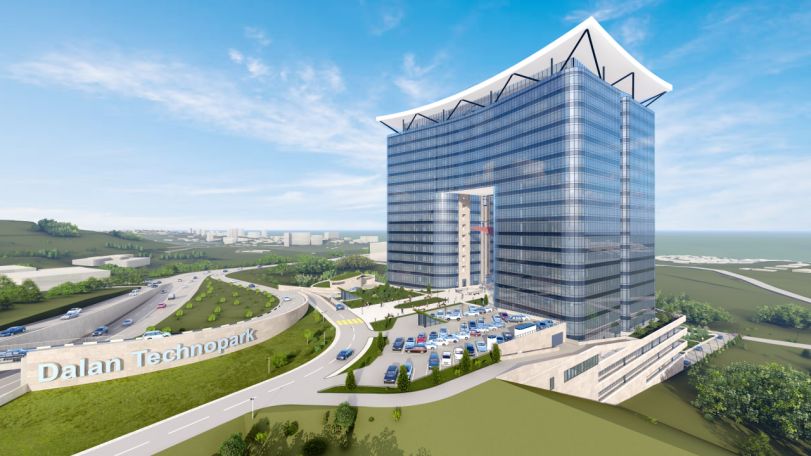 DALAN TECHNOPARK. Հիմնակմախքի 80%-ը պատրաստ է, երկու մասնաշենքերը միացված են, մեկնարկել է միասնական հարկերի շինարարությունը