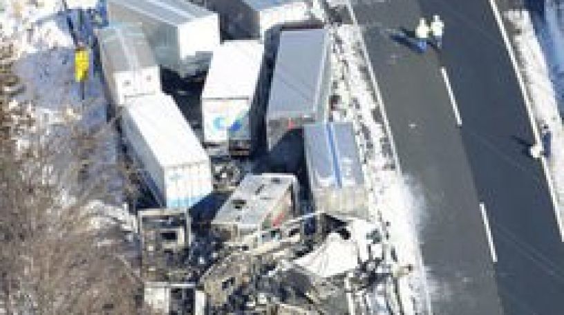Pileup in Japan involving over 50 vehicles leaves two dead