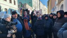 В Москве по случаю визита Алена Симоняна прошел митинг в поддержку Армянской церкви и католикоса