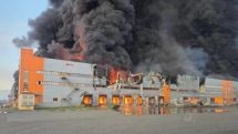 Wildberries warehouse near St.Petersburg on fire after drone attack