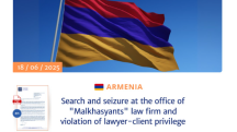 Եվրոպայի փաստաբանների և իրավաբանների միությունների խորհուրդը կոչով դիմել է Նիկոլ Փաշինյանին