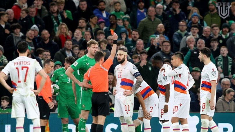 Меликян после поражения 0:1 от Ирландии: Красная карточка сломала нашу игру