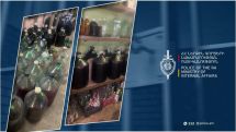 Համայնքային ոստիկանները Էջմիածին քաղաքի բնակչի տանը ալկոհոլային կեղծ խմիչքներ են հայտնաբերել