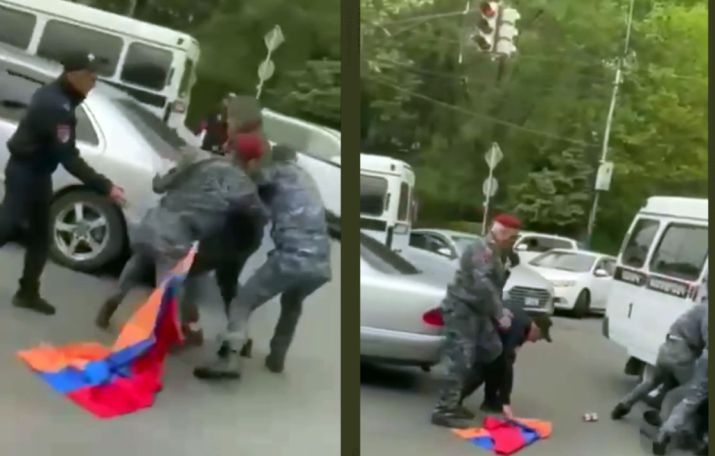 Полицейские с применением силы подвергают приводу участников мирных акций гражданского неповиновения