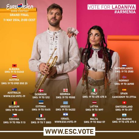 Eurovision 2024: How to vote for Armenia's Ladaniva in Grand Final